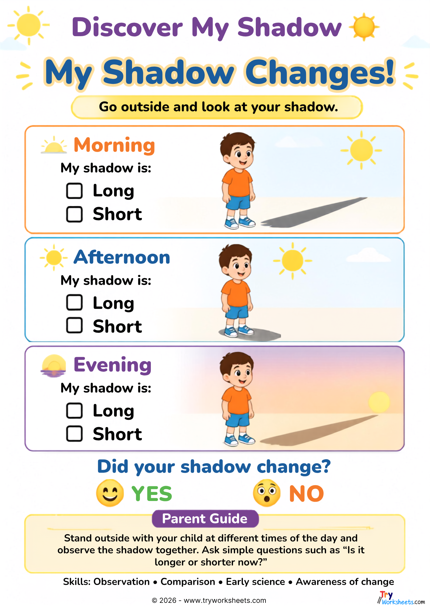 Discover how your shadow changes activity