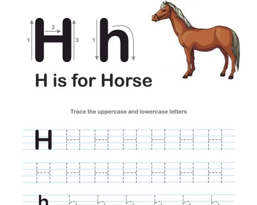 Tracing  Letter – H