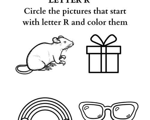 Letter coloring R