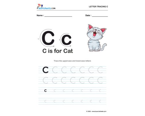 English - KG - Tracing - Worksheets - Try Worksheets