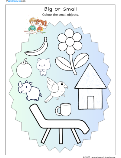 Big or Small Math Worksheets for Kids-2