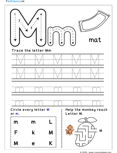 English Letter Tracing Worksheets – A to Z Printable Practice