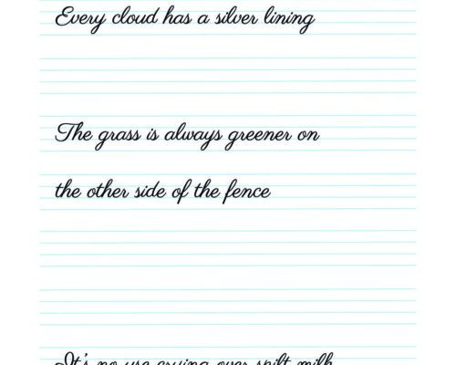 English Cursive Writing – 5