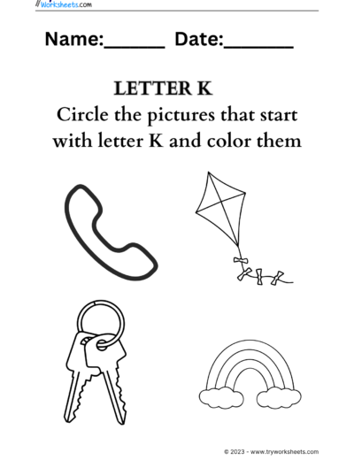 Letter coloring K