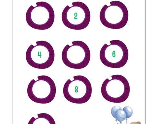Math KG Worksheet – Number order