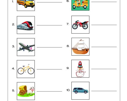 Tamil – Grade 2 Worksheet – Look at the Picture and Write the Name