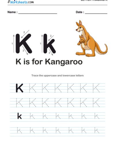 Tracing  Letter – K