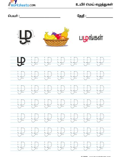உயிர்மெய் எழுத்துகள் – ழ – Tracing