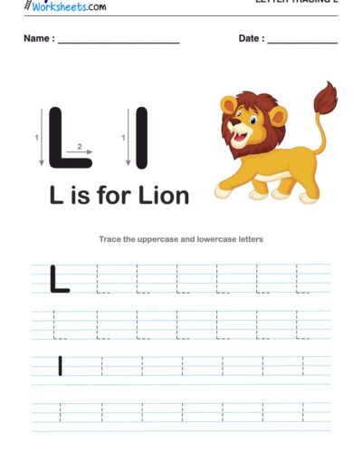 Tracing  Letter – L