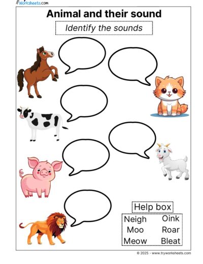 Science Grade 2 Worksheet Animals And Their Sound