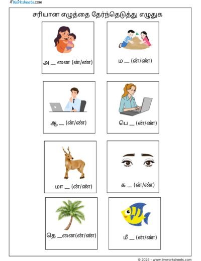 Tamil – Grade 2 – Choose the correct letter
