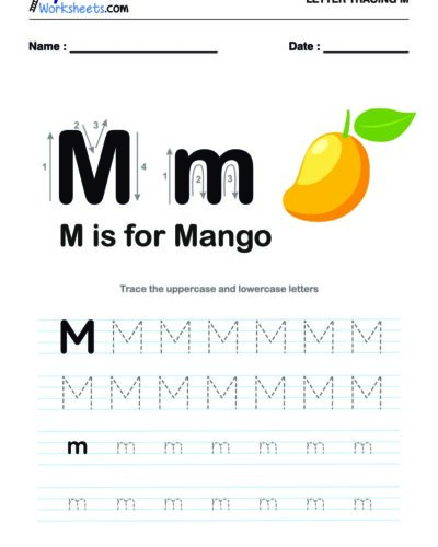 Tracing  Letter – M