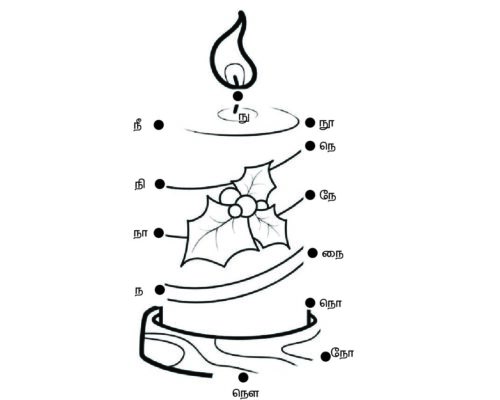 Tamil Uyir Mei Eluthukkal Varisai Dot-Dot worksheets – 8