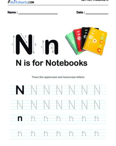 Tracing  Letter – N