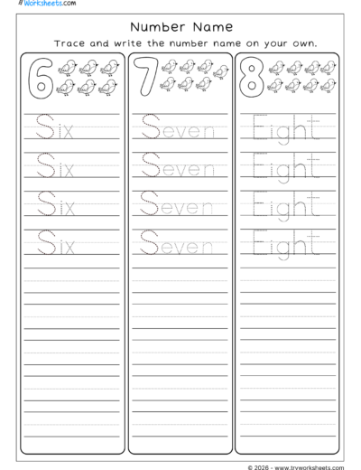 Number Names 1 to 10 – C