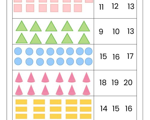 Count the Objects and Circle the Correct Number
