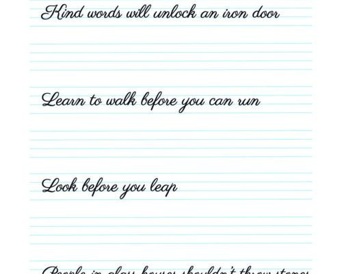 English Cursive Writing – 6