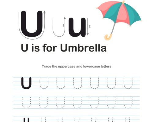 Tracing  Letter – U