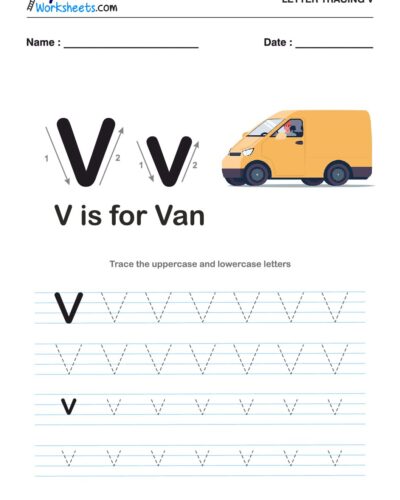 Tracing  Letter – V