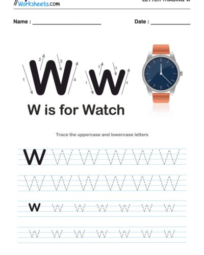 Tracing  Letter – W