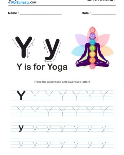 Tracing  Letter – Y