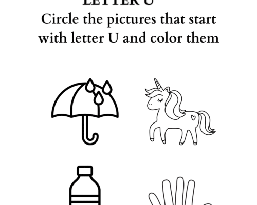 Letter coloring U