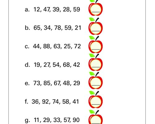 Math Grade 1 – Find the Biggest Number Worksheet for Kids