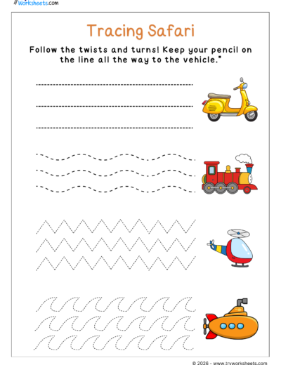 Pre-Writing Strokes Worksheets