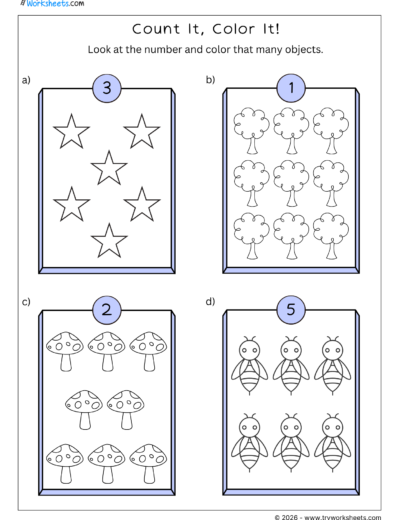 Counting 1 to 10 – Count It, Color It!