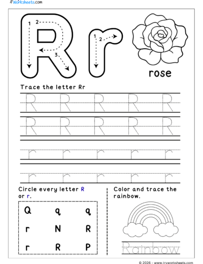 English Letter Tracing Worksheets – A to Z Printable Practice