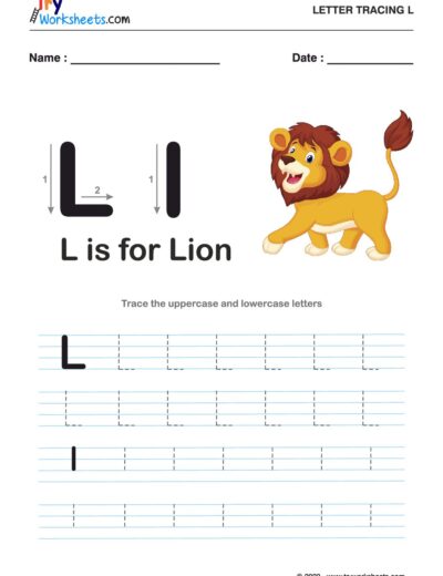 Tracing  Letter – L