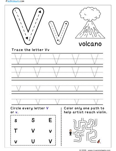 English Letter Tracing Worksheets – A to Z Printable Practice