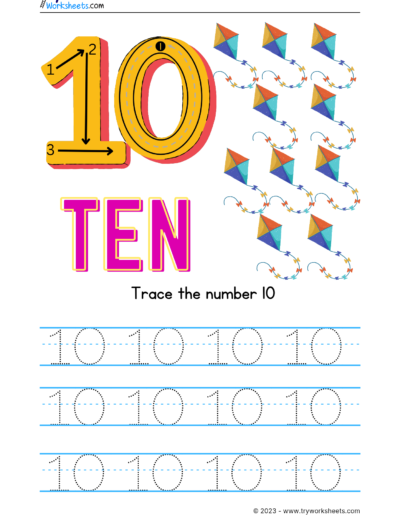 Number-10-Tracing