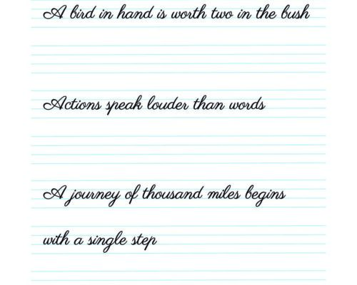 English Cursive Writing – 1