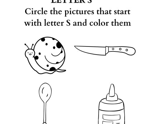 Letter coloring S