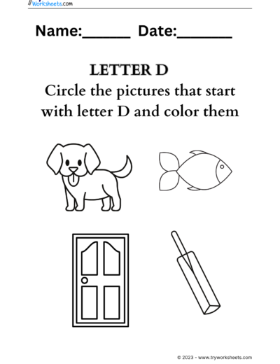 Letter coloring D