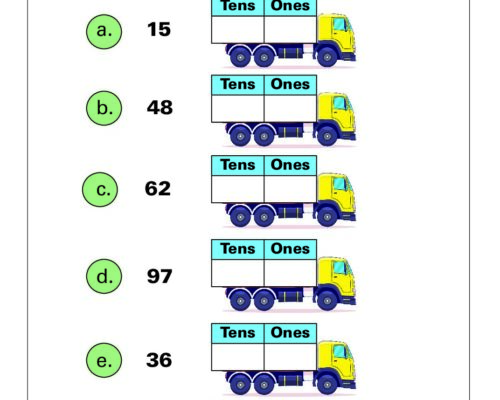 Math Grade 1 – Place Value Worksheet: Write in Expanded Form
