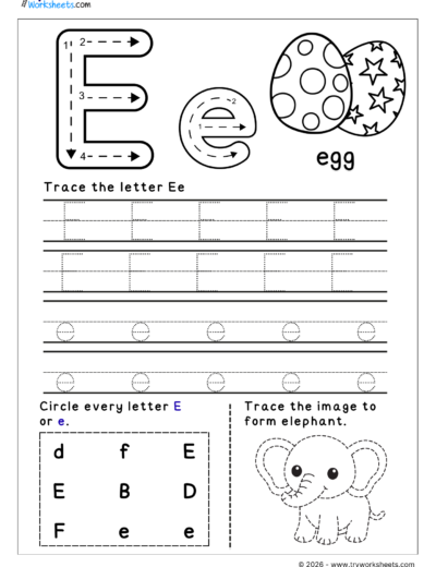 English Letter Tracing Worksheets – A to Z Printable Practice