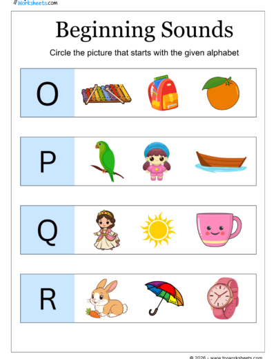 Beginning Sounds in Phonics