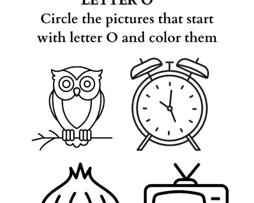 Letter coloring O