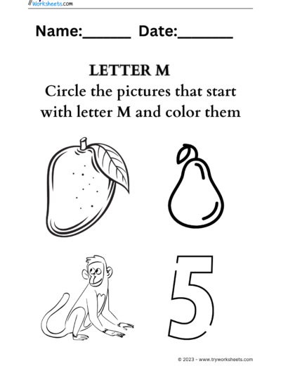 Letter coloring M