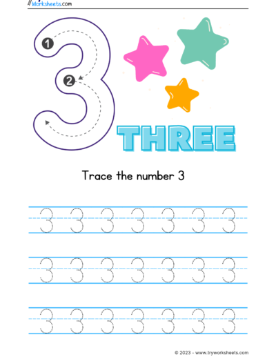 Number-3-Tracing