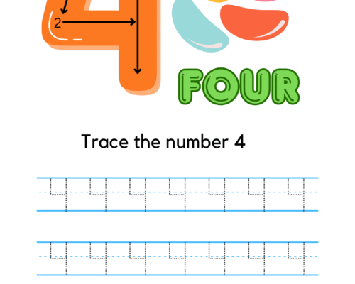 Number-4-Tracing