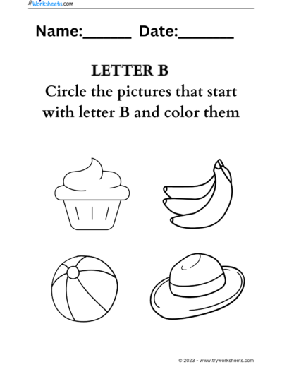 Letter coloring B