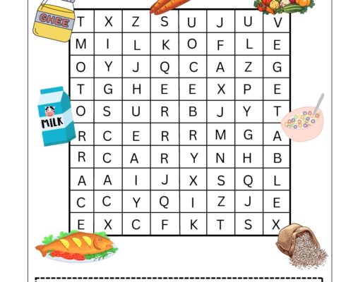 Science Grade 3 Worksheets – Word search food