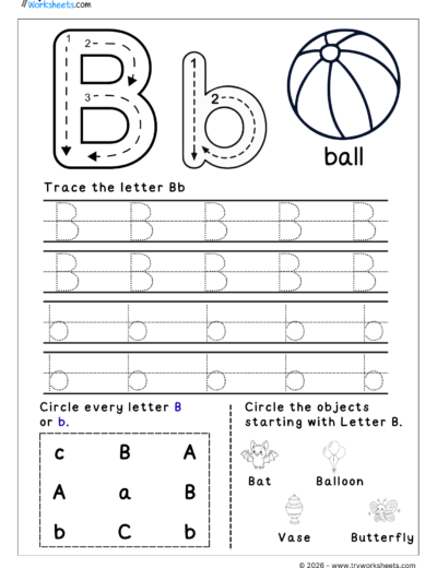 English Letter Tracing Worksheets – A to Z Printable Practice