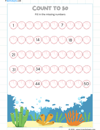 Numbers & Counting Worksheets for UKG