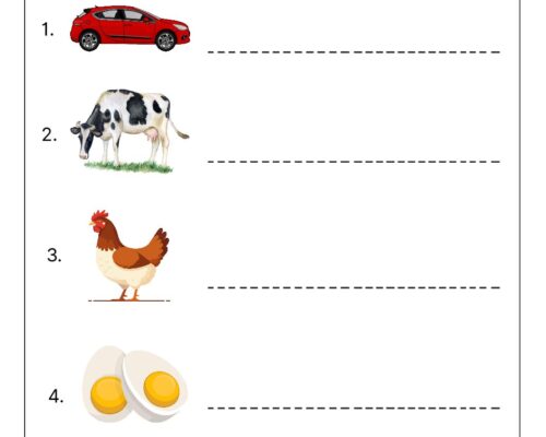 Look and Write Worksheets – Picture Writing for Kids