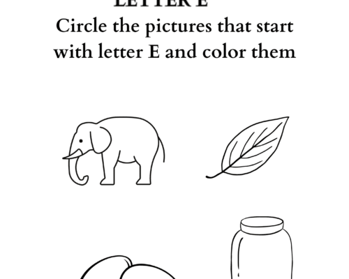 Letter coloring E