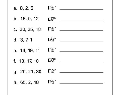 Math – Grade 1: Ascending Order Worksheet | Arrange Numbers